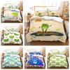 3D Single/double Bed Cartoon Frog Bedding Set Children's Room Down Duvet Cover 2/3 Pieces AU140 * 210 Full Size Cartoon Animal Print Soft Home Textile