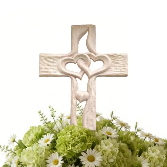 Intertwined Hearts Wall Sculpture Ornament Double Hearts Wall Hanging Religious Decoration Rustic Wooden Hand-Carved Hollow Hearts Wall Decor