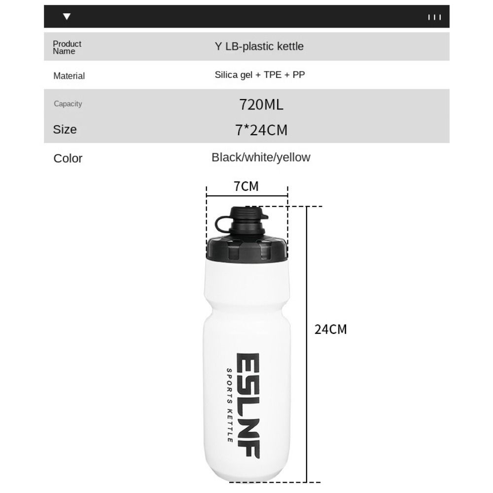 Portable Outdoor Cycling Kettle 720ml Bicycle Squeezer Water Cup Camping