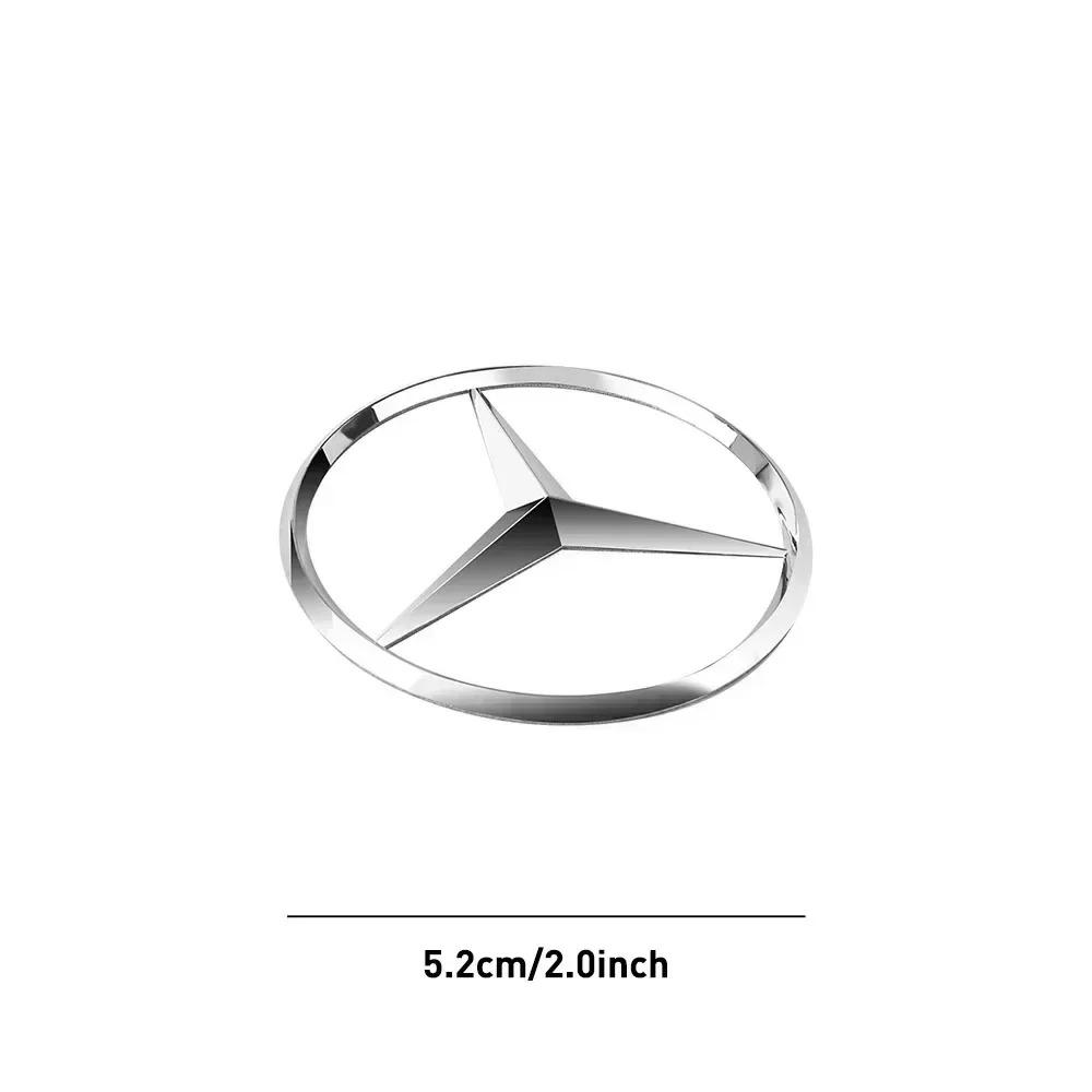 52/58mm Car Steering Wheel Center Stickers STAR Emblem For Mercedes Benz AMG W124 W202 W203 W210 W212 W220 Decal Car Accessoriesppp1
