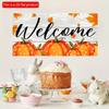 2d Flat 20*10cm, Autumn Home Decoration, Welcome Pumpkins In Autumn, Wooden Creative Decoration Logo, for Home, Kitchen, Garden, Bedroom, Bar Decor.