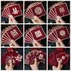 New Year Blessing Words Wedding Red Envelope Bronzing Pearlescent Paper Mini Money Pocket S/M/L Size Spring Festival