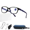 Синие Увеличительные Очки для Смартфона с Качественными Линзами, Блокирующие Синий Свет, Легкие, для Чтения, Использования, 1,0x, 1,5x, 2,0x, 2,5x, 3,0x, 3,5x