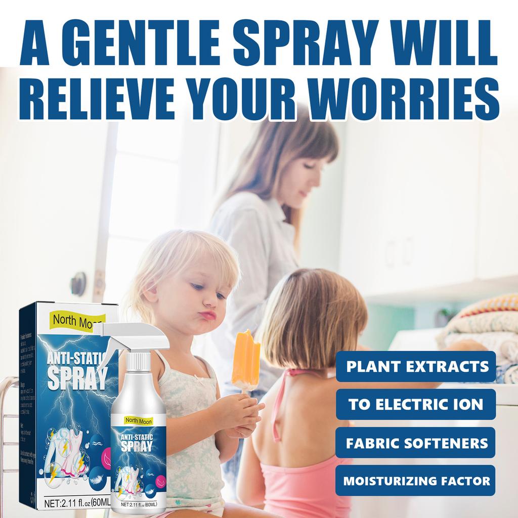 Антистатический спрей для домашней одежды. Одеяло, антистатический прочный пуховик, лак для волос.