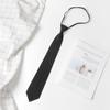 Tie Men's Formal Business 8cm Pure Plain Lazy Zipper Tie