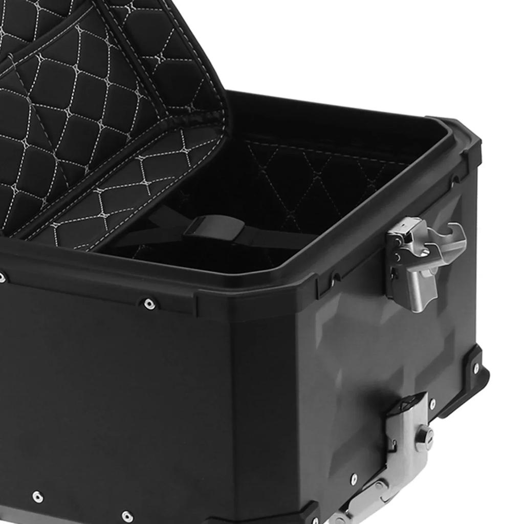 Мотоциклетный ящик для хранения Задний кофр Багажник Верхний кофр Черный 45 л Мотоциклетный Алюминиевый Верхний кофр Задний кофр Багаж