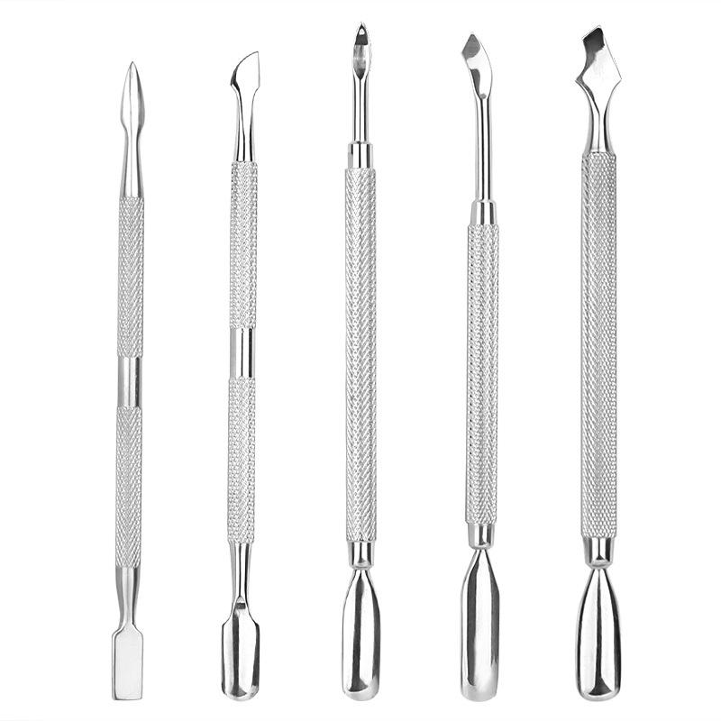 Premium Stainless Steel Double-Ended Nail & Cuticle Pusher