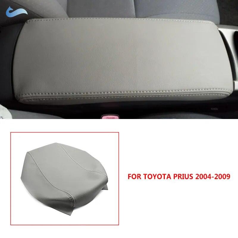 Мягкий кожаный чехол на подлокотник для Toyota Prius 2004-2012 2013 2014 2015, автомобильный центральный подлокотник, кожный чехол, наклейка, отделка