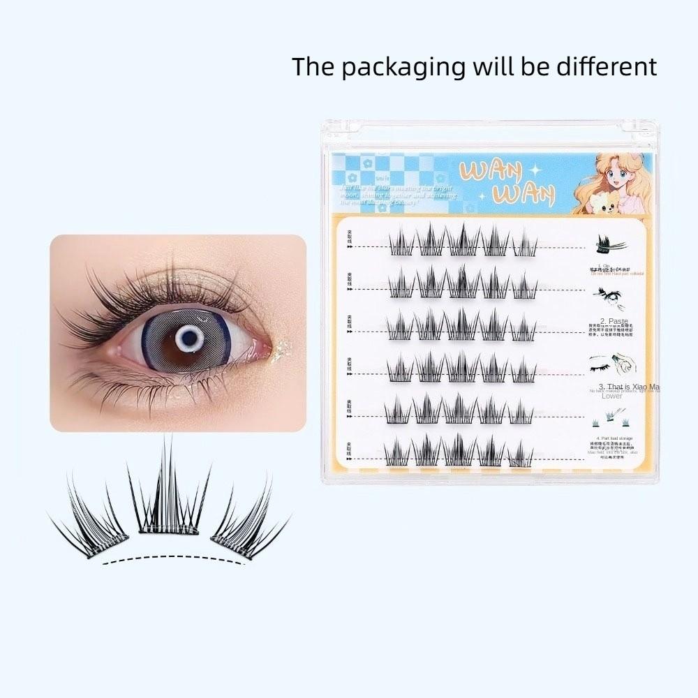 Самоклеящиеся накладные ресницы для макияжа, пучки накладных ресниц, наращивание ресниц