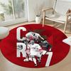 Ronaldo's Round Area Rug Perfect for Foyer Kitchen Hallway Balcony Antislip Round Carpet Office home decor Luxury Gift for Birthday, Christmas, Weddin