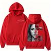 Shakira Las Mujeres Ya No Lloran Tour Face Graphic Hoodie  Fashion Vintage Long Sleeve Oversized Fleece Popular Sweatshirts