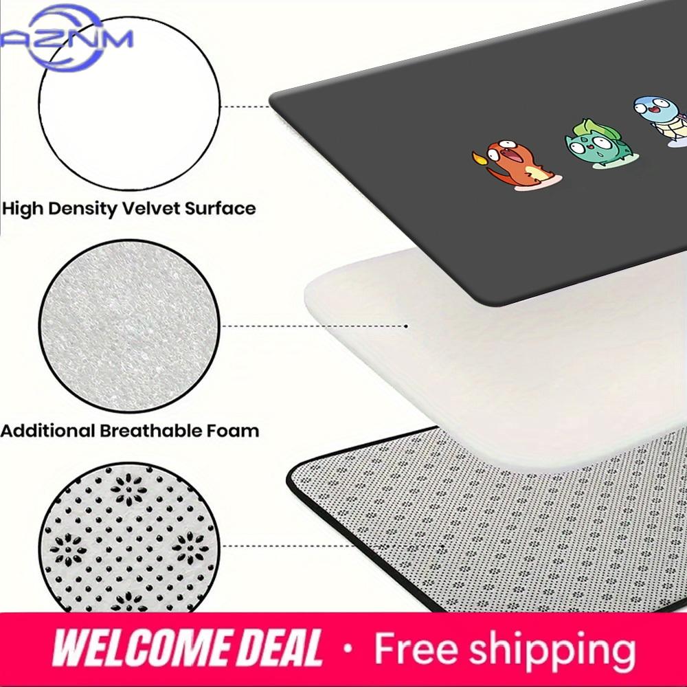 Pokemon Kanto Starters Cute Cartoon Print Non-slip Doormat Soft Floor Mat for Home Decor