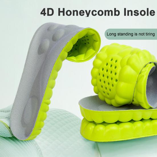 Yousheng Breathable Insoles Shock Absorption Fast Drying Shoe Inserts Running Sports Insoles Moisture Absorbing Running Orthopedic Care Insoles