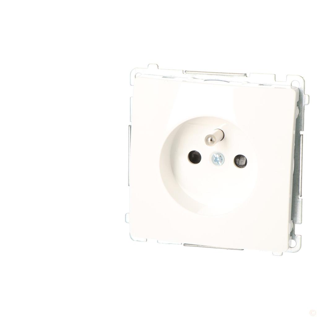 Single socket with grounding and shutters BMGZ1Z.01/11 Basic module bi