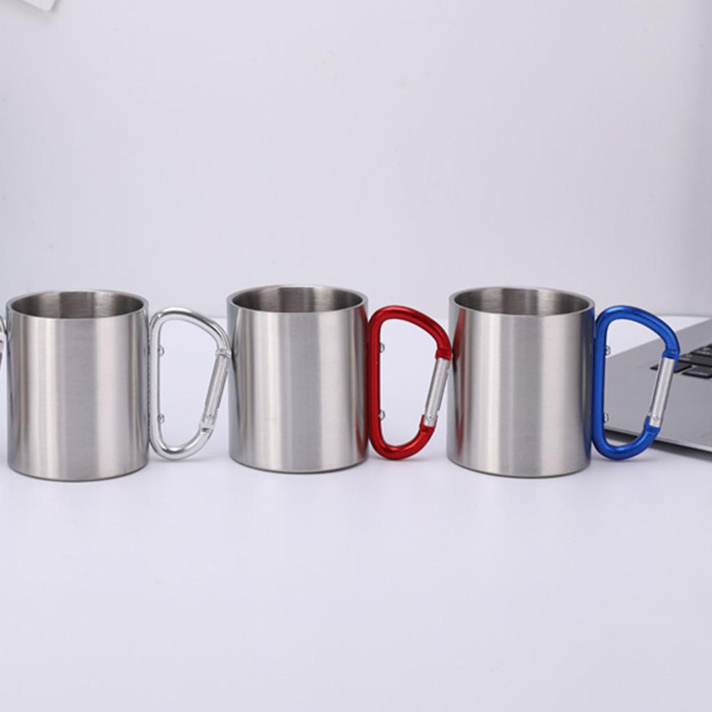 220 мл кружка для скалолазания пищевая полированная легкая полезная кружка с карабином и ручкой для скалолазания на открытом воздухе