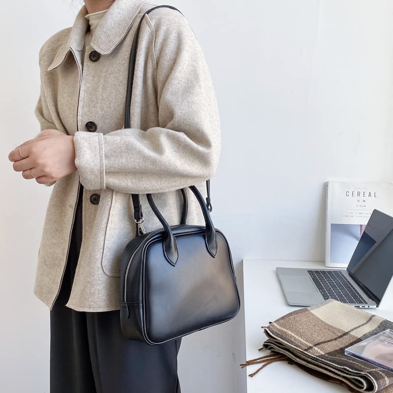 2WAY Мини Сумка Бостон Квадратная Сумка Сумка Через Плечо Женская Сумка Женская Сумка Кроссбоди На Плечо Маленькая Сумка Квадратная На Плечо Мини Сумка Бостон Мини Сумка Черный