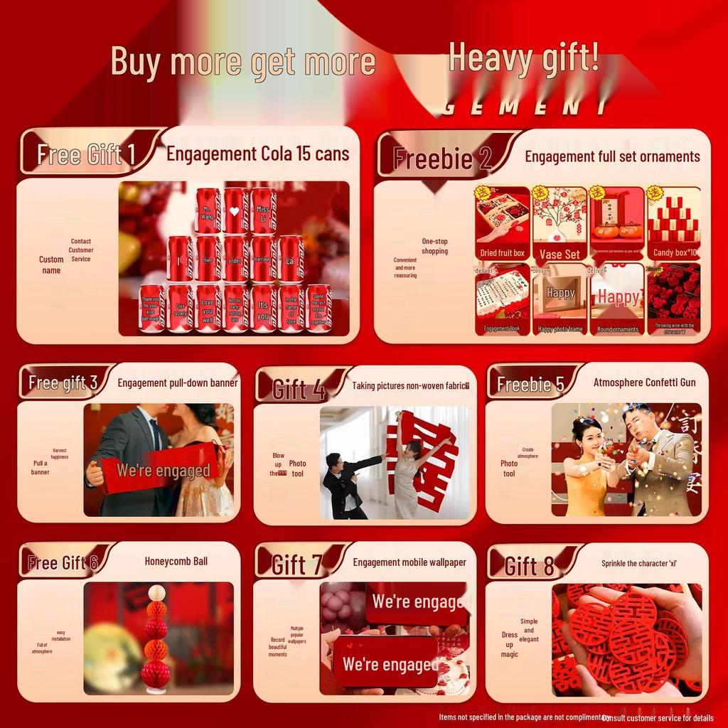 2025 Luxe Chinese Engagement Banquet Decor Set: High-End Centerpiece & Backdrop