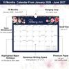 2026 Calendar - 2026-2027 Wall Calendar Runs from January 2026 to June 2027, 8.5" x 11", Floral Calendar for Wall or Desk, Feminine Design for