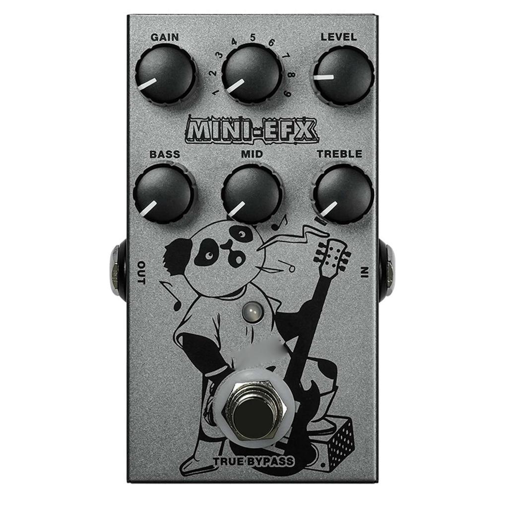 Мини-гитара Overdrive Distorted Pedal Rock Style 9 тонов 3-полосный эквалайзер регулировка металлическая электрогитара