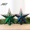 High End Tree Decor Glitter Sequins Star Topper, Shiny Sparkly Treetop Gold Five Pointed Ornament Ornament, Shatter-Proof Christmas Decoration