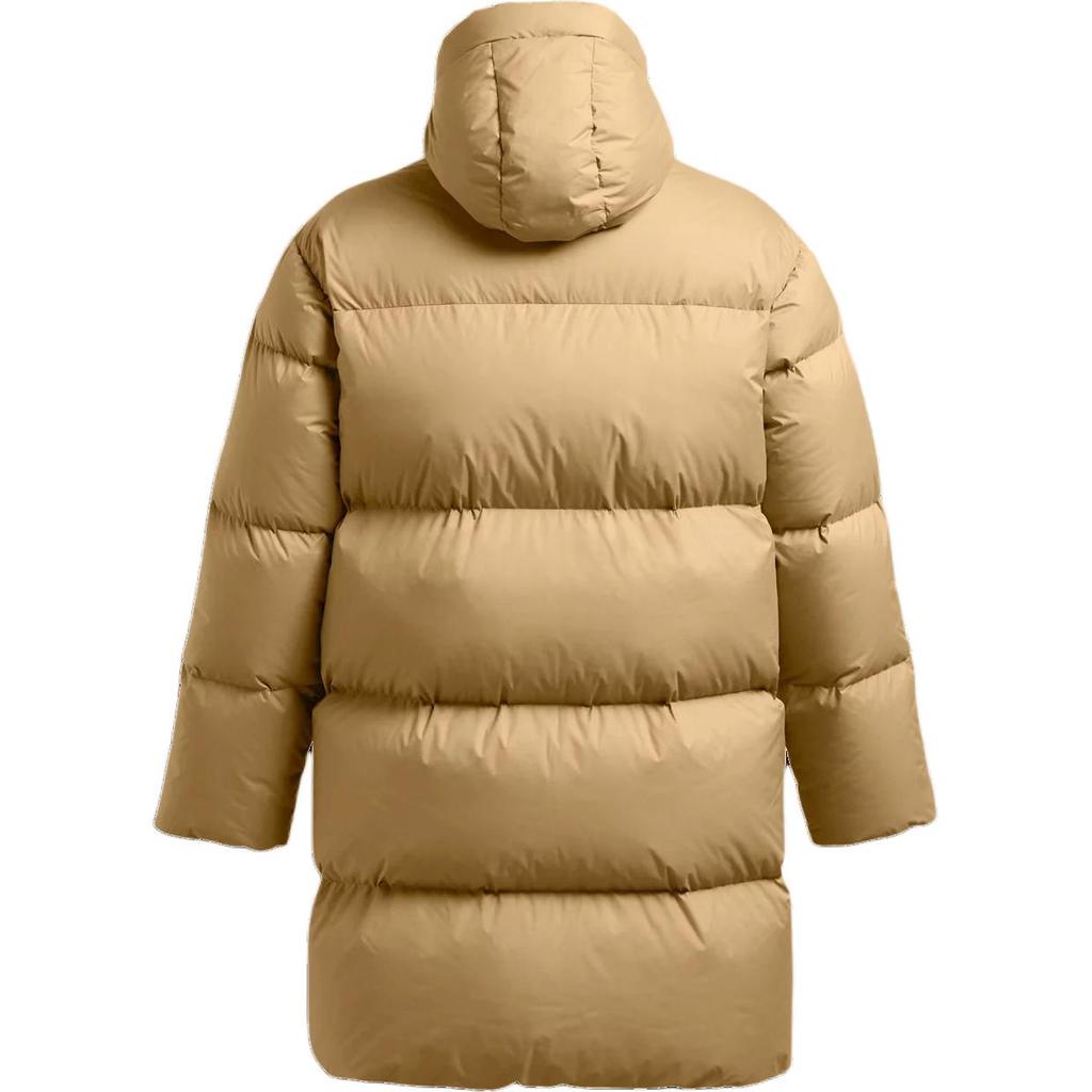 Under Armour Безграничный средней длины на молнии модный однотонный теплый пуховик мужские пальто верблюжье-коричневый 1384644-263