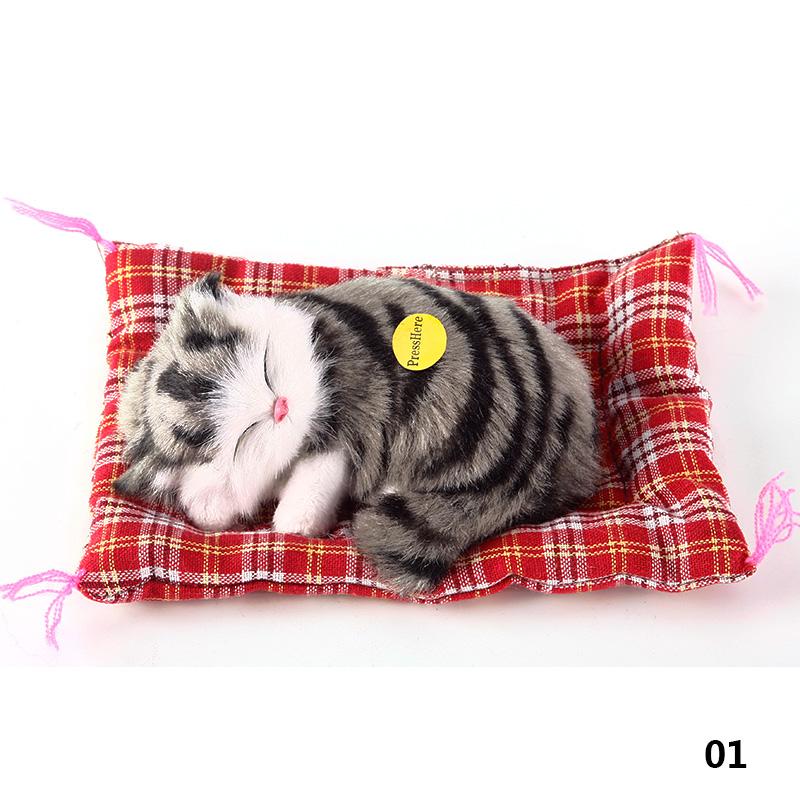 Бренд Новейшая Игрушка-Кукла Животное Плюшевые Спящие Кошки Игрушка с Подушкой Может Говорить со Звуком Идея Подарка для Детей Набитая Настольное Украшение