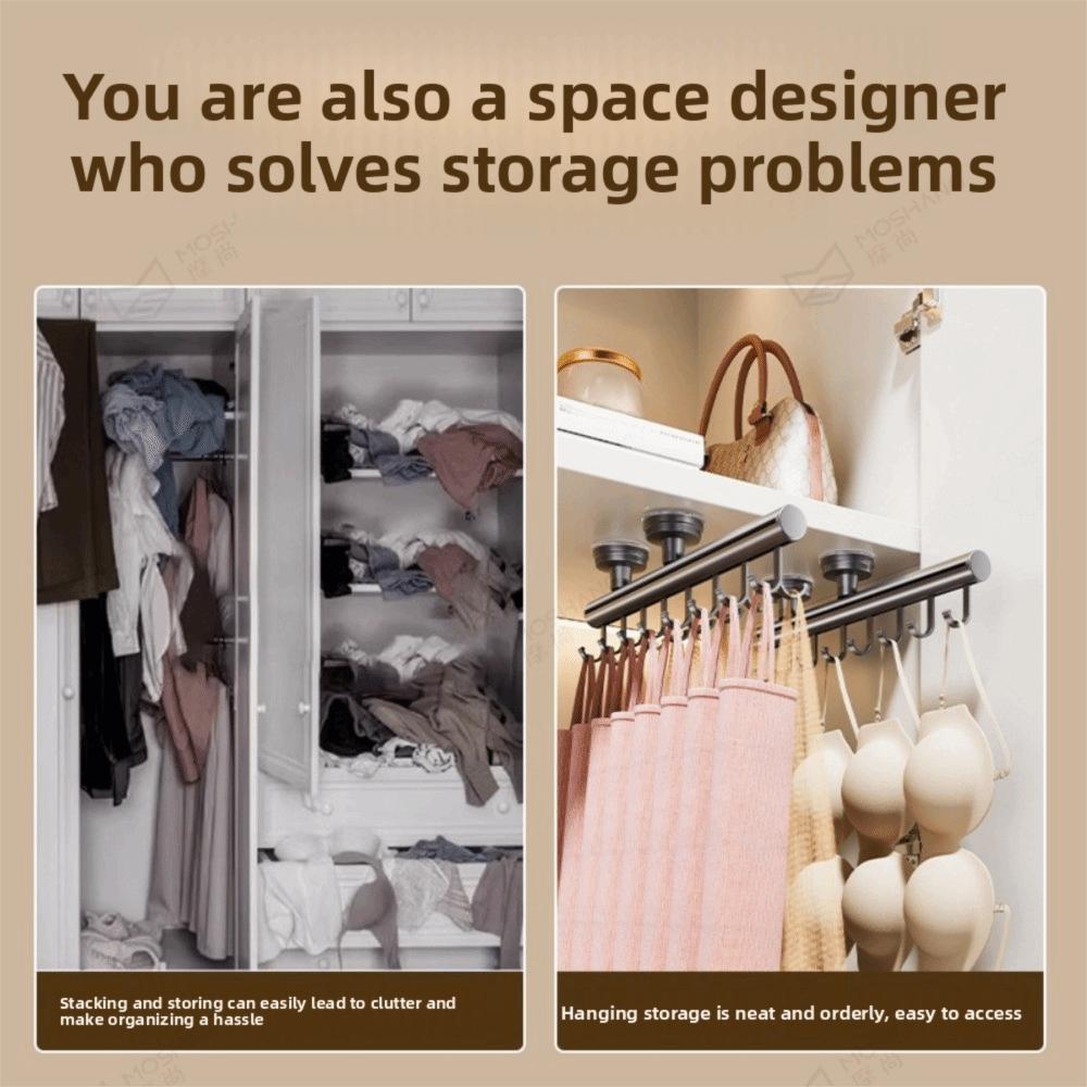 Экономичные раздвижные крючки для шкафа Съемная влагостойкая выдвижная вешалка для одежды Регулируемая стойка для шарфов и галстуков без сверления Спальня