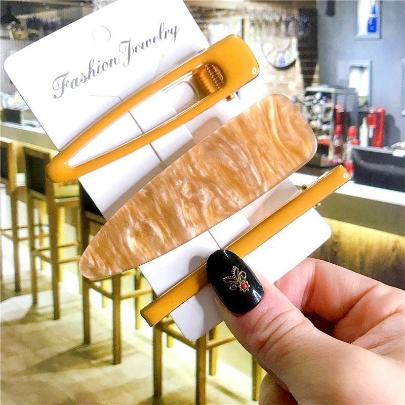 Корейский модный красочный ацетатный комплект из 3 шт./компл., набор заколок для волос, шпилька для женщин и девочек, заколки, аксессуары, ювелирные изделия, заколка для волос, головной убор