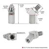 M18*1.5 Universal 90 Degree O2 Sensor Mini Catalyst Converter Fix Check Engine Light Adapter O2 Sensor Extender Spacer Plug-Good