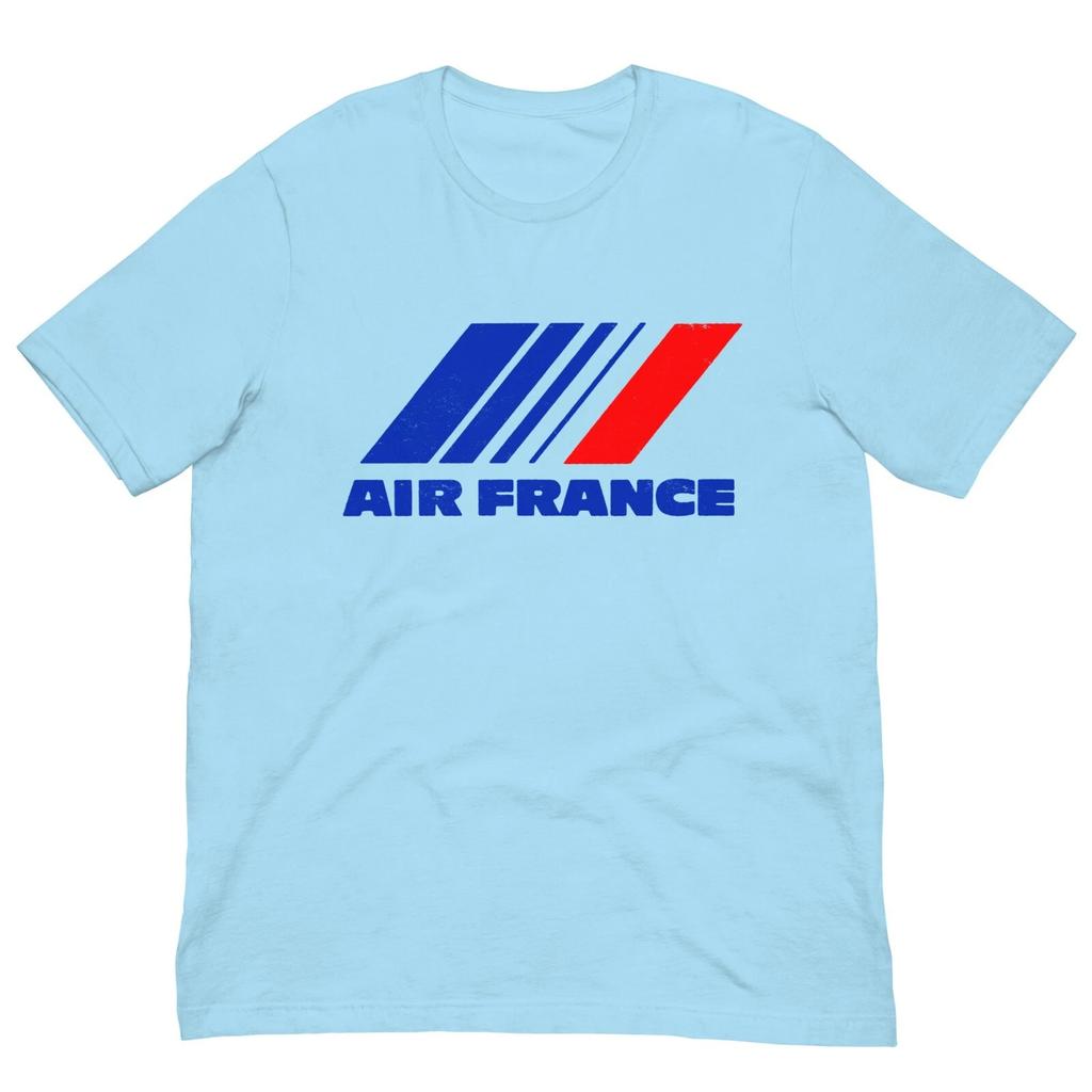 Винтажная ретро футболка Air France Путешествия Авиакомпания Графическая футболка для мужчин женщин