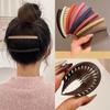 Women Solid Color Hair Comb Large Simple Hairpin Bangs Fixed Arrangement Broken Hair Headband Back Head Comb Hair Accessories