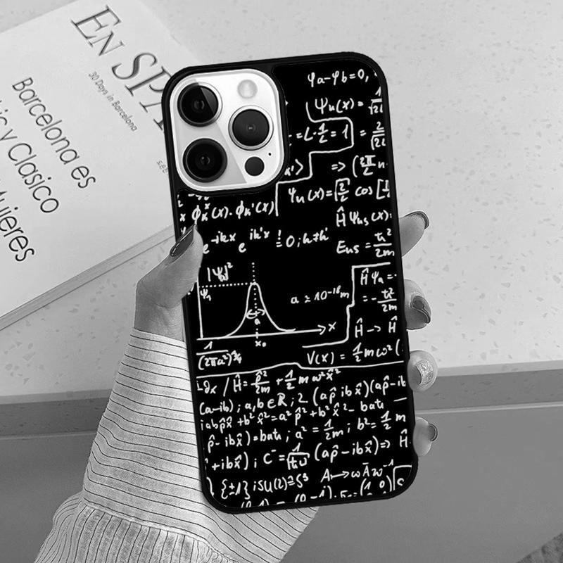 Чехол для телефона с формулами и уравнениями по физике и математике Для iPhone 17 Air 15 16 16e 14 13 12 11 Pro Max Coque Для Apple PLUS fundas