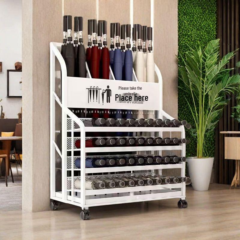 Коммерческая подставка для зонтов большой вместимости с поддоном для сбора воды для офиса, вестибюля отеля, класса или входа.