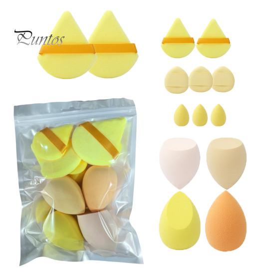 14Pcs/Set Powder Puff Makeup Sponge Kit Latex Free Foundation Blending Liquid Powder Cream Application Beauty Sponge Blender Women Makeup Tools