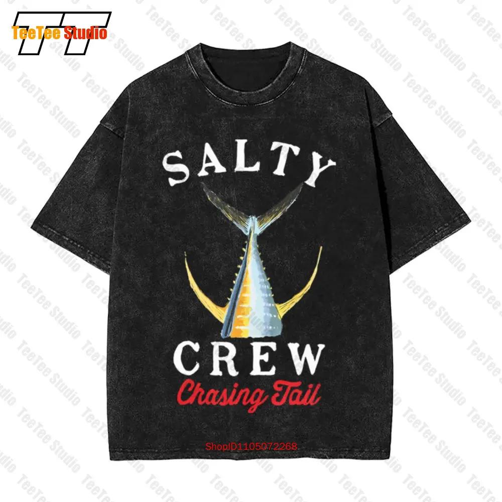 Salty Crew Chasing Tail Fishing Vintage Oversized T-Shirt Size 2Xlarge Navy Blue YY4Y