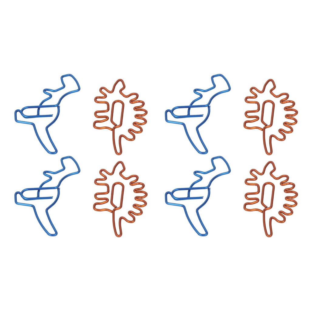 100 шт. скрепок для бумаги, уникальная форма динозавра, легкая портативная металлическая скрепка для гальванизации