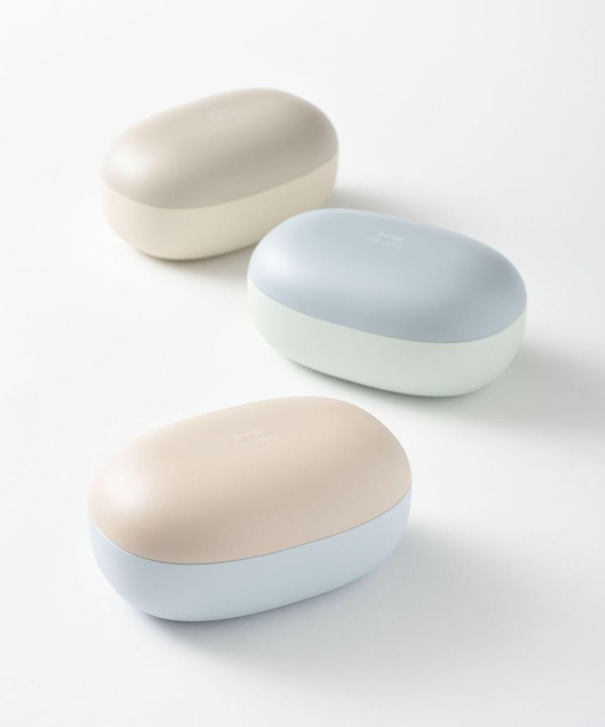 BRUNO Yamanaka Lacquer Two-Tone Lunch Box, Mayu, Single Tier, Dishwasher and Microwave Safe, Round, Gray, Size Not Available, RBHK014-GY