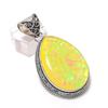 Yellow Triplet Opal Handmade 925 Sterling Silver Jewelry Pendant 2.21" P5N17
