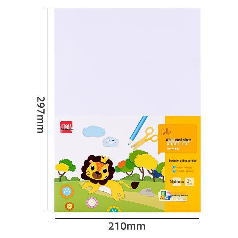 Deli A4 White Cardstock for Crafts and Art