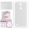 apgo Protective Skin Sticker for the Back Compatible with LG X Power 3, Wrap Film, Foil, Vinyl - Pattern Transparent Carbon