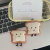 Cartoon Plush Toast Bread Figure Pendant Key Chain Backpack Hangings Ornaments Gift