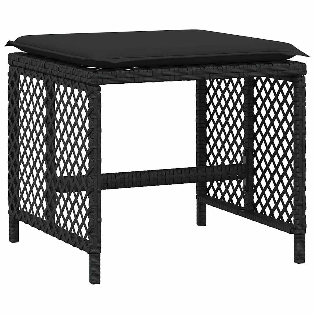 Vidaxl 11-Cz. Zestaw Mebli Do Ogrodu, Z Poduszkami, Czarny Rattan Pe