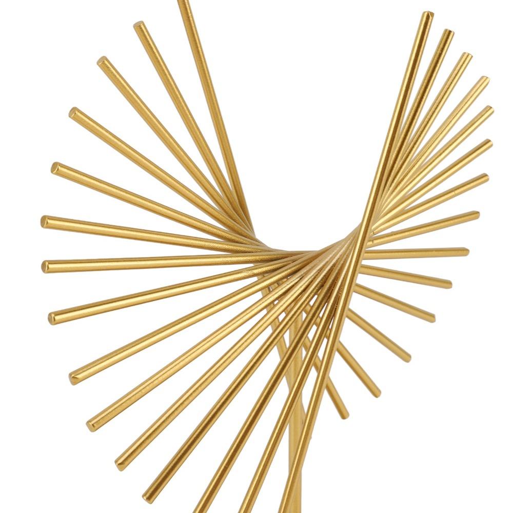Gold Metal Tabletop Decorative Statue Indoor Display Metal Artwork Bedroom Table Layout Piece