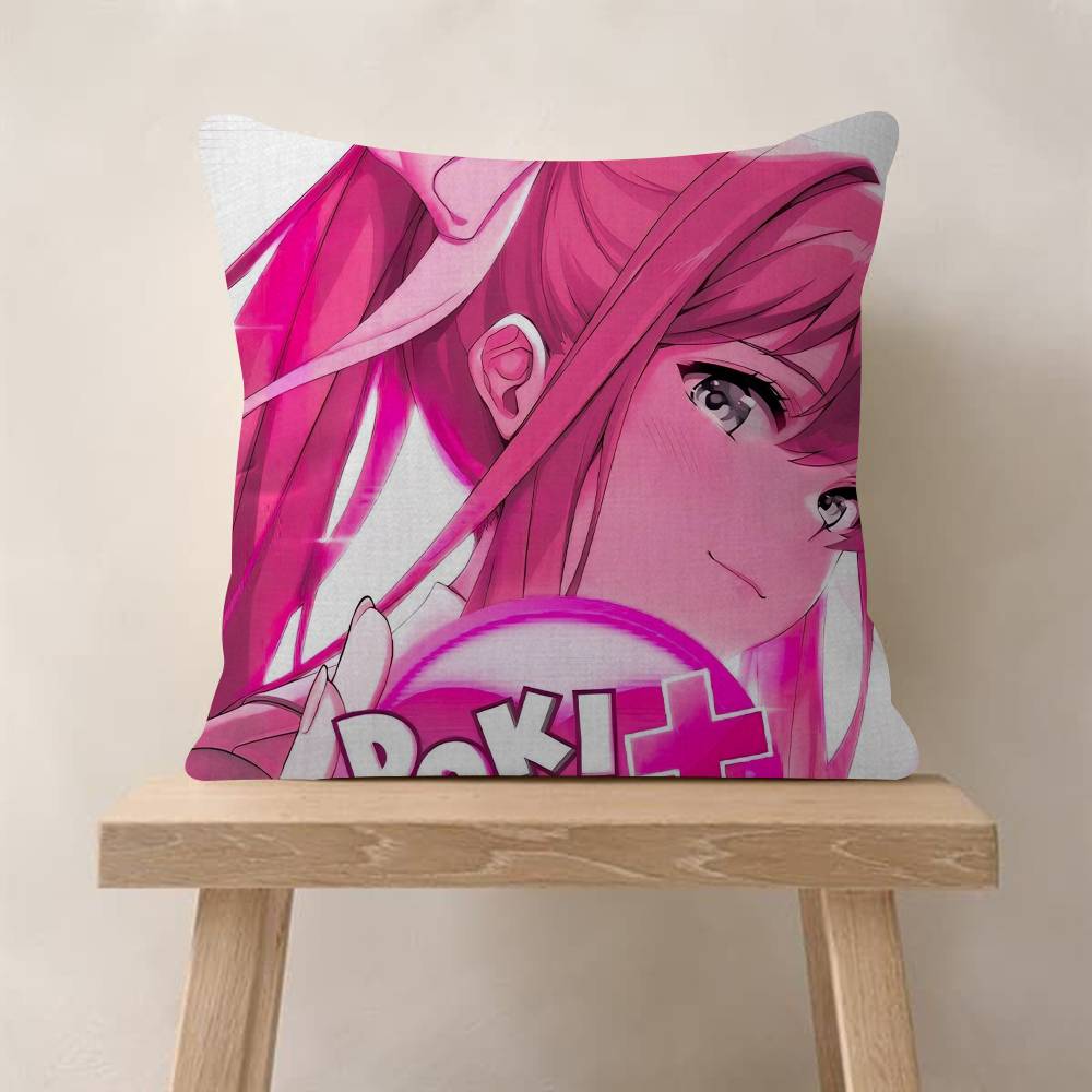 Игра Doki DDoki Литературный Клуб Мультяшная Подушка Подарки Домашний Офис Мебель Спальня Диван Автомобильная Подушка Чехол xсм