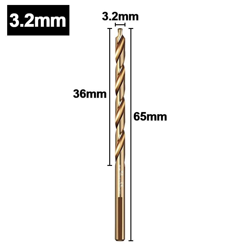 Сверло спиральное ступенчатое кобальтовое, сверло из быстрорежущей стали M35 с прямым хвостовиком (3-13mm) для металла, нержавеющей стали, железа