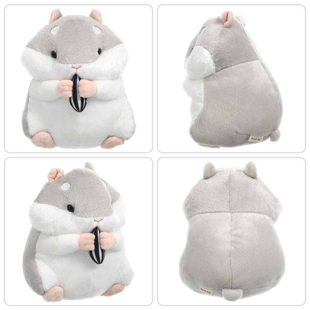 LIFKOME Hamster Plush Toy, Fluffy, Cute Animal Toy, Character Body Pillow, Fluffy Toy, Decorative Toy, Sewn Wrap, Figurine, 23cm