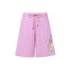 Alphabet Print Elastic Waist Straight Shorts Men Shorts Purple CZ4848-591