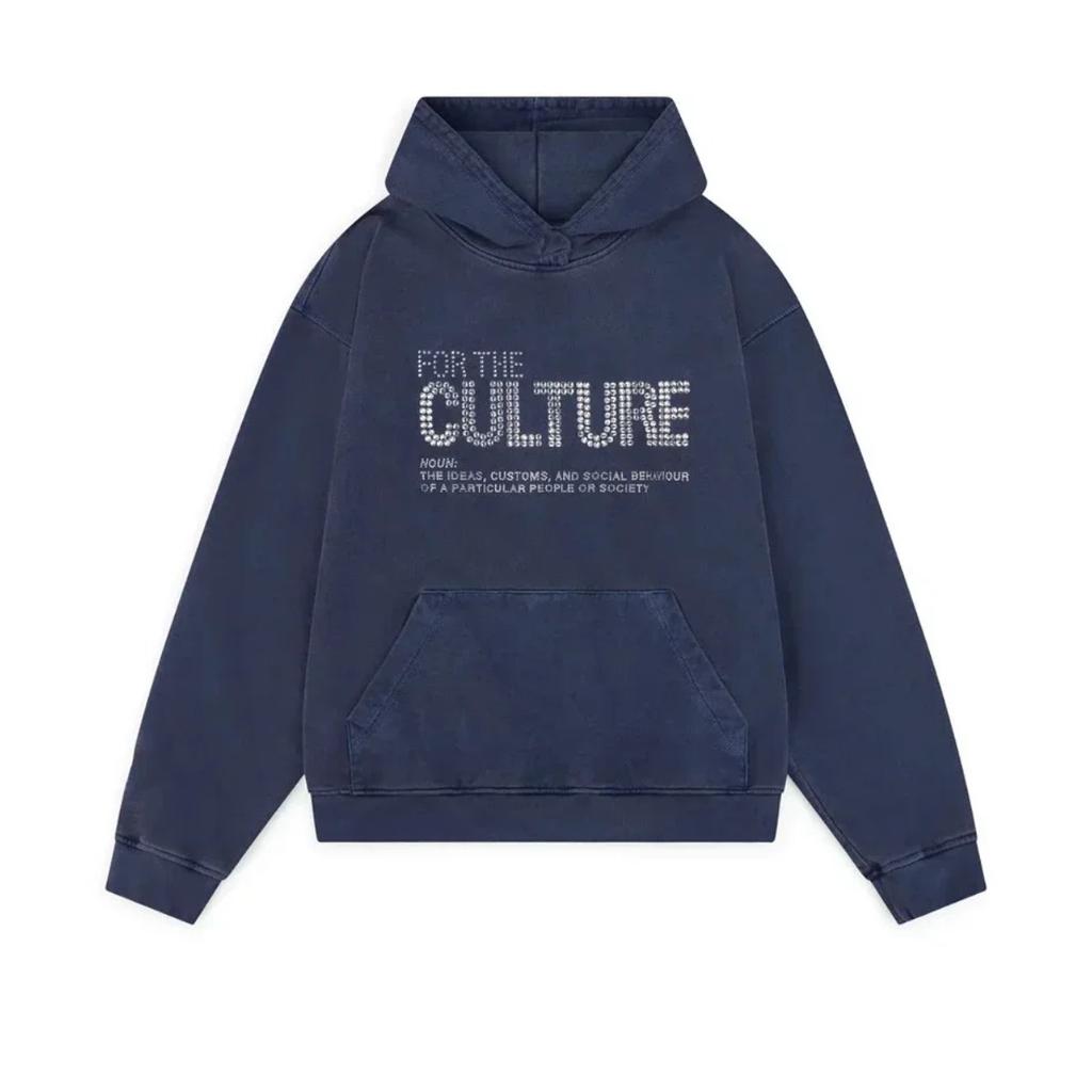 STREETRICH Ретро Американский Хай-стрит Свитшот с Блестящими Буквами Осень Свободный Повседневная Верхняя одежда с Капюшоном