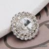 Rhinestone Metal Buttons for Women's Coats & Sweaters - Hand Sewn Fragrance-Style Round Alloy Decorations