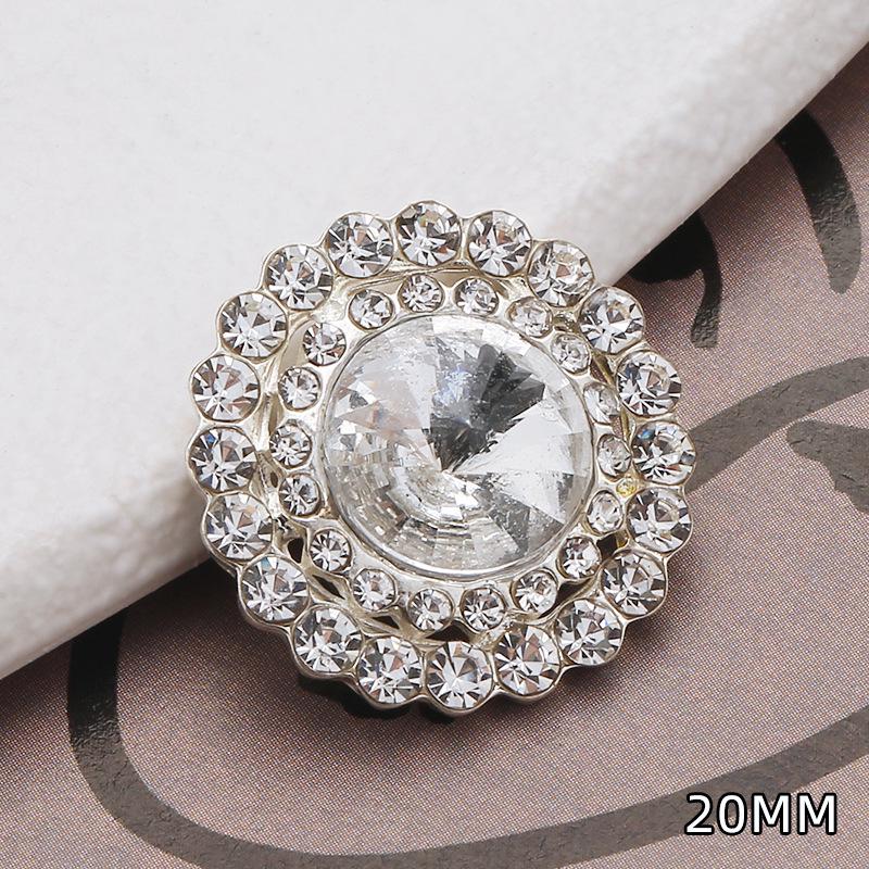 Rhinestone Metal Buttons for Women's Coats & Sweaters - Hand Sewn Fragrance-Style Round Alloy Decorations